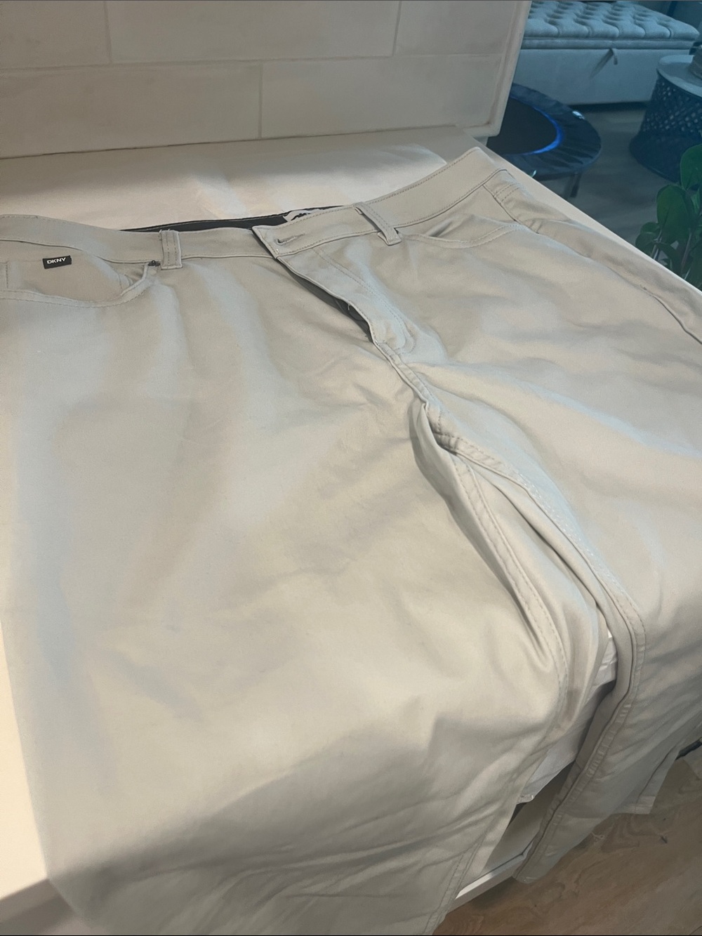 Dkny Men's Pants - Light Cream